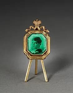 Gold Easel and Photograph by Unknown Artist