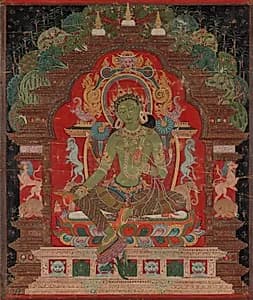 Green Tara by Unknown Artist