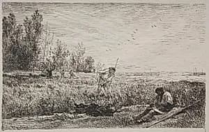 Hay-making by Charles François Daubigny (French, 1817–1878)