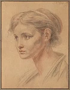 Head of a Girl by Jean-Baptiste Greuze (French, 1725–1805)