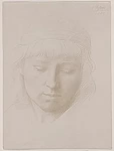 Head of a Man by Alphonse Legros (French, 1837–1911)
