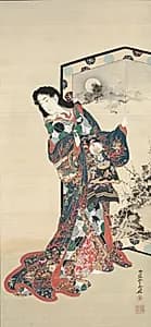 Hell Courtesan by Kawanabe Kyōsai (Japanese, 1831–1889)
