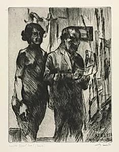 In the Studio by Lovis Corinth (German, 1858–1925)