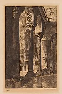 Interior of St. Mark's, Venice by Otto H. Bacher (American, 1856–1909)
