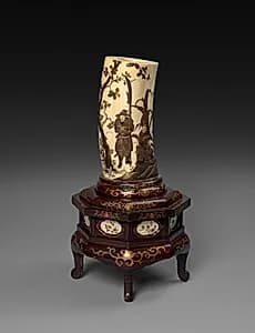 Ivory Tusk Vase by Unknown Artist