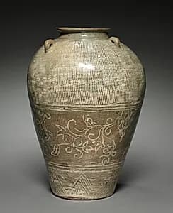 Jar with Scroll Design by Unknown Artist