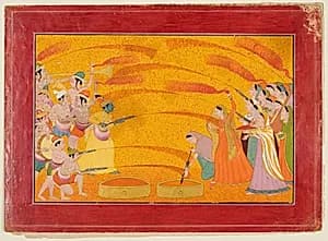 Krishna Celebrates Holi by Unknown Artist