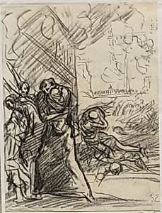 L'Incendie de Louvain by Auguste Louis Lepère (French, 1849–1918)
