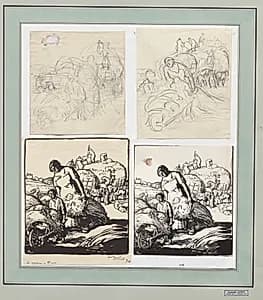 La Moisson en France by Auguste Louis Lepère (French, 1849–1918)