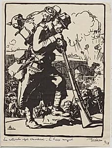 La Retraite après Charleroi... by Auguste Louis Lepère (French, 1849–1918)