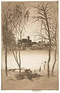 Laburnums and Battersea by Theodore Roussel (French, 1847–1926)
