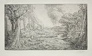 Landscape (Paysage) by Alphonse Legros (French, 1837–1911)