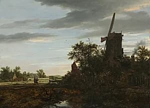 Landscape with a Windmill
 by Jacob van Ruisdael (Dutch, 1628/29–1682)