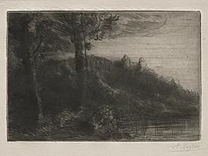 Le Petit Pont by Alphonse Legros (French, 1837–1911)