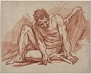 Male Academy with Wings by François Boucher (French, 1703–1770)