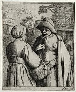 Man and Woman Conversing by Adriaen van Ostade (Dutch, 1610–1684)
