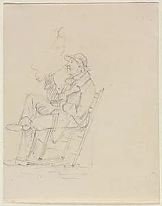 Man Smoking a Pipe by William Sidney Mount (American, 1807–1868)