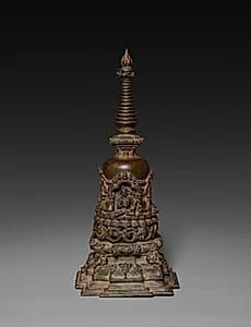 Miniature Votive Stupa by Unknown Artist