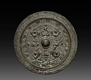 Mirror with Xiwangmu by Unknown Artist