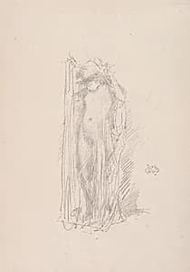 Model Draping by James McNeill Whistler (American, 1834–1903)