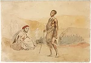 Moroccans in the Countryside by Eugène Delacroix (French, 1798–1863)