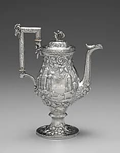Neo-Rococo Coffee Pot by Samuel Kirk (American, 1793–1872)