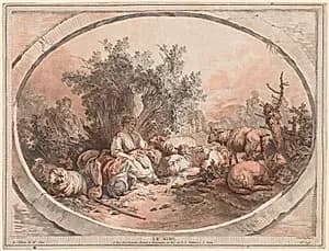 Noon by Gilles Demarteau (French, 1722–1776)