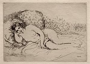 Nude Woman Reclining by Pierre-Auguste Renoir (French, 1841–1919)