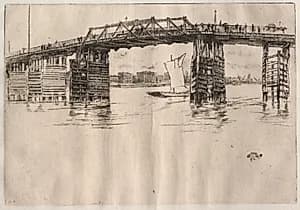 Old Battersea Bridge by James McNeill Whistler (American, 1834–1903)