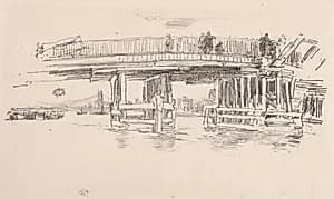 Old Battersea Bridge by James McNeill Whistler (American, 1834–1903)