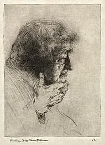 Old Man Thinking by Arthur William Heintzelman (American, 1891–1965)