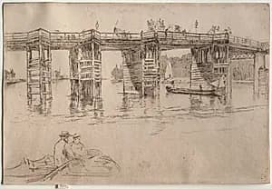 Old Putney Bridge by James McNeill Whistler (American, 1834–1903)