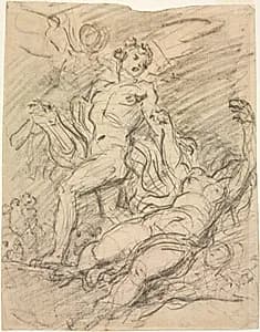Orpheus and Eurydice (recto)
 by Jean-Honoré Fragonard (French, 1732–1806)