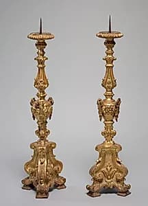 Pair of Candleholders by Unknown Artist