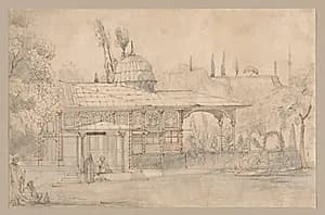 Pavilion Near a Mosque (recto)