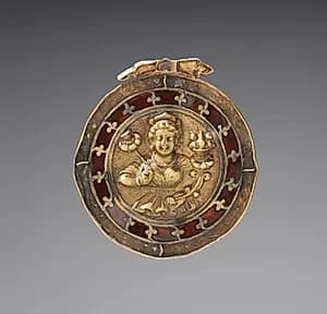 Pendant with Shri by Unknown Artist