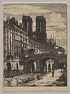 Petit Pont, Paris by Charles Meryon (French, 1821–1868)