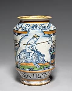 Pharmacy Jar (Albarello) by Unknown Artist