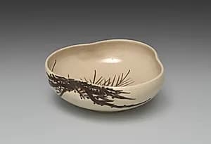 Pine-shaped Dish by Seifū Yohei III (Japanese, 1851–1914)