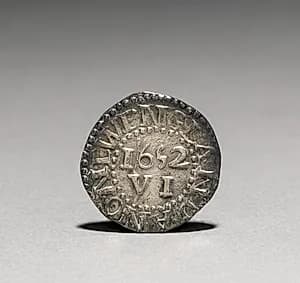 Pine Tree Sixpence (reverse)