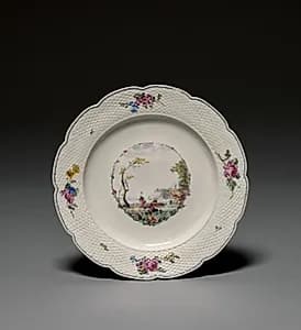 Plate (Assiette) by Mennecy Factory (French)