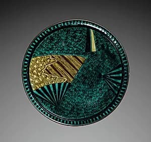 Plate with Fan Designs by Unknown Artist