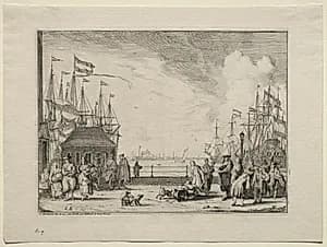 Port at Amsterdam by Ludolf Backhuysen (Dutch, 1631–1708)