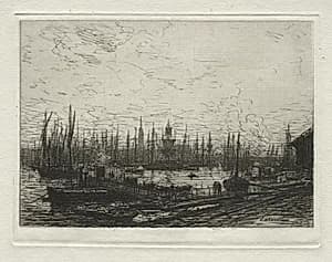 Port of Bordeaux by Maxime Lalanne (French, 1827–1886)