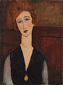 Portrait of a Woman by Amedeo Modigliani (Italian, 1884–1920)