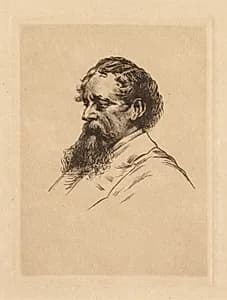 Portrait of Charles Dickens by Georges Gorvel (French, 1866–1938)