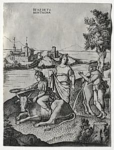 Rape of Europa by Benedetto Montagna (Italian, c. 1481–1555/58)