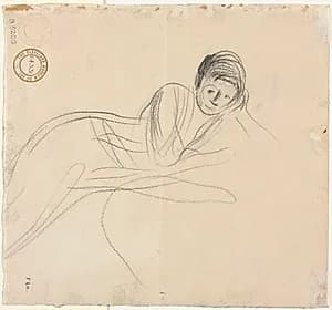 Reclining Woman (verso) by Jean Louis Forain (French, 1852–1931)