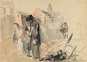 Reconquered Territory (recto) by Jean Louis Forain (French, 1852–1931)
