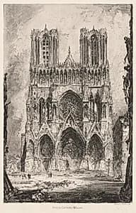 Rheims Cathedral, Facade by Louis Orr (American, 1879–1966)